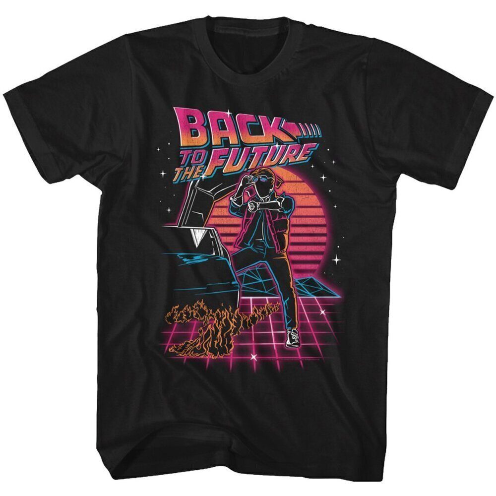Back To The Future Synthwave T-Shirt 8s Retro Movie Graphic Tee